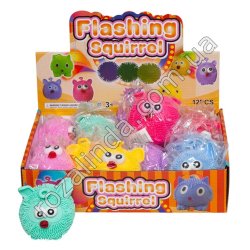 L0188 Игрушка антистресс йо-йо светящийся, Сова с ушками, 12/д, наполнитель жидкость, 7*8см, 49гр.