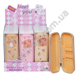 L0203 Пенал-футляр "Капибара", 12/д, пластик soft touch, откр. 180°, PVC бокс, 21*7*4см, 67гр(91гр с упак)