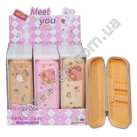L0203 Пенал-футляр "Капибара", 12/д, пластик soft touch, откр. 180°, PVC бокс, 21*7*4см, 67гр(91гр с упак)