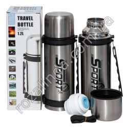 S0517 Термос "Sport'" 1.2л.Travel bottle, нержавеющая сталь, холодный/горячий, 10*10*29.5см, d-9см,