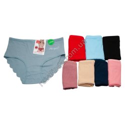 Т0566 Трусы женские хлопок Брифы UOKIN баталы, Size XL-3XL, 12/д, рубчик, фигурн. вырез, Angel,DF0235,37*31см,40гр