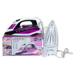 Е0147 Утюг LumaBella В-6006, керам.подошва, 2600Вт, 360мл, антикапля,верт.сист.анти накипи,непрерыв.пар, шнур 360,1055гр