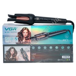 Е0150 Плойка д/вол. Авто. VGR V-581, стайлер, 32см,40W, керам.покрытие,регул.темп.5реж, АС 100-240V, шнур 1.8м 360, 377гр