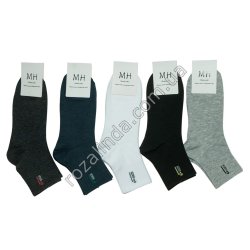 Т0577 Носки мужские хлопок высокие „MH“, SOCH однотон.,10/д, cotton combing,75%, 25-28см, 21*8*12.5см, 36гр.
