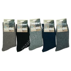 Т0660 Носки мужск. шерсть ангора термо, Однотон.,12/д, angora-50%,wool-30%, Wayuofang, 41-46р, 71гр, 21*9*18.5см.