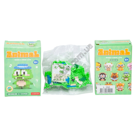 L0290 Конструктор лего Мини „Animal“ Крокодил, 141дет, 8*4*11см, 39гр