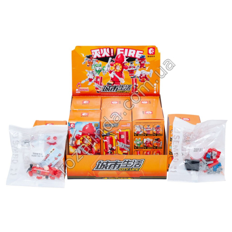 L0264 Конструктор лего „Sembo“ Sity life Fire Пожарная техника,9/д, 7*7*11см, 30гр