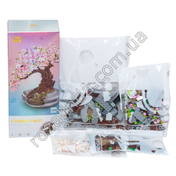 L0279 Конструктор лего “Loz” Eternal Flowers MINI, дерево сакура 1661, 426дет , 9.5*5.8*22см, 205гр