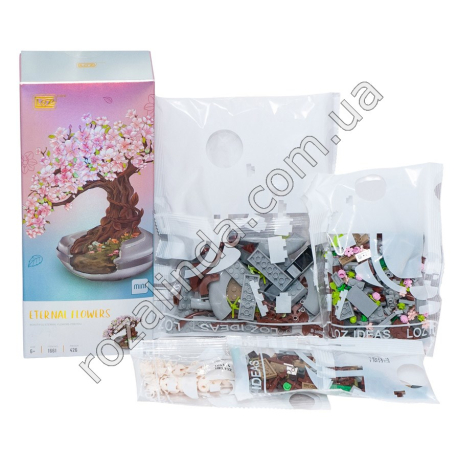 L0279 Конструктор лего “Loz” Eternal Flowers MINI, дерево сакура 1661, 426дет , 9.5*5.8*22см, 205гр