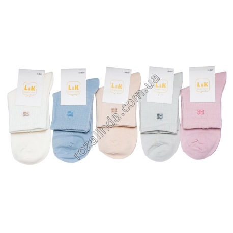Т0665 Носки женские хлопковые высокие, 10/д, „L&K“ сетка, min min, 22-25см(36-41р), 18*8*12.5см, 26гр