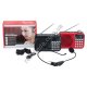 Е0168 Радиоприемник цифр. Megaphone, микрофон, АКБ, FM, TF, USB, Led displey, кабель андр, ремень, 4*9*3.8см, 264гр