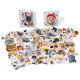 L0299 Стикеры (наклейки) виниловые 4-7см 50шт, Фото Мемы, Stickers cats, 7.5*7.5см, 24г.