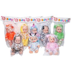 S0931 Кукла Пупс 27см костюм животных, Baby Love, звук, 27*13см, 239гр.
