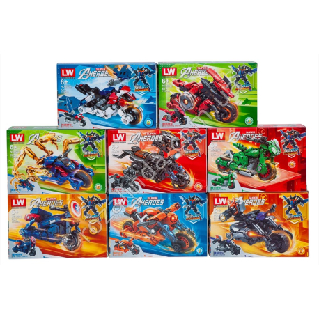 L0307 Конструктор лего LW Aheroes, 16/д, 51-62дет, 14.5*9.5*4см, 35гр.