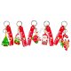 L0315 Брелок силиконовый с хлястиком Merry Cristmas 5,5 см, 12/д, +карабин, в ассорт., 17 см, 50 г.