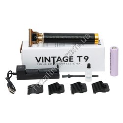 М0872 Триммер для стрижки USB Vintage T9 + 4 насадки, 5W, 2 часа работы, 4*14.7см, 103гр