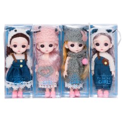L0443 Лялька МІНІ 16см Fashion Girl, у шапці тварин, короб PVC, 17*6.5*4.5см, 71г