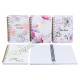 L0501 Блокнот А5 спираль, 100л, клетка, твердая обложка, 'Нежные цветы Note Book', 21*15см, 306г