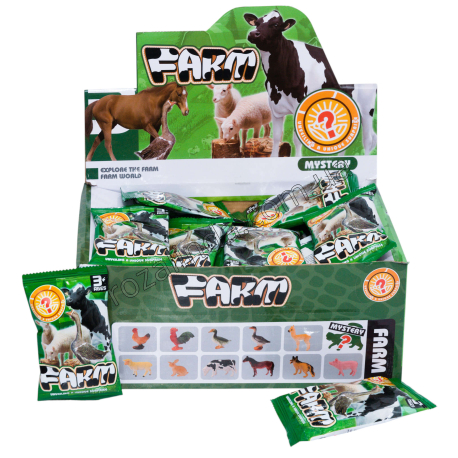 L0585 Игрушка-сюрприз фигурка, 48/д, «Домашние животные» в асс., Farm, пластик, 7,5*13 см, 9 г