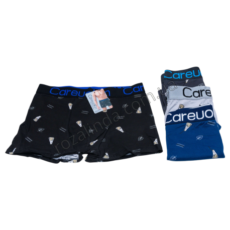 Т0510 Трусы мужские Боксеры Завиток CareuoKin 12/д, Size ХL-3XL, А4629, 59гр, 36*28см