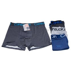 T0559 Трусы мужские Боксеры 12/д ун. 'CareuoKin' полиэстер, Однотонные, Size ХL-3XL, 56гр, 38*29см