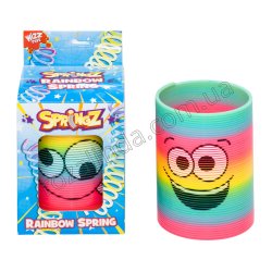L0661 Іграшка-пружинка «Райдуга» Springz, з малюнком «Смішні пики» в асортименті, d-7,5 см, h-10 см, A7510-2G, 78 г