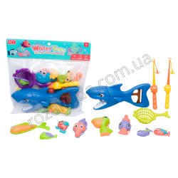 L0666 Гра «Рибалка» для дітей, 12 предметів, з акулою-хваталкою, Water Toys, SFY-C161, 28×29×5 см, 173 г