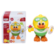 L0711 Игрушка детская интерактивная Dancing Duck 16.5см, танцующий утенок в ЗЕЛЕНОЙ одежде, движение/танец/9мелодий, 208гр