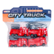 L0759 Машинка набор 4шт Пожарная 11см, City Truck, 432-55, 28*24*5см, 174гр