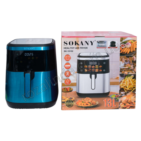 Е0181 Аэрофритюрница Sokany SK-10102, 13.0L, 2600W, Led дисплей, конвекция, 2 тена, таймер, терморег. 80-200С, 7.3 кг