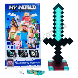 L0781 Игрушка ночник 'MY WORLD', Меч Алмазный 39см с подставкой, 9 режимов, 39.5*21.5*3.5см, 400гр