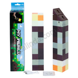 L0782 Игрушка ночник 'MY WORLD', Факел 29см, 8 режимов цвета, липучка, 29.5*6.5*6.5см, 279гр