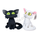 L0633 Мягкая игрушка Котик-дракон стилизованная, микроплюш, 26×13×13 см, 155 г, 120шт/ящ
