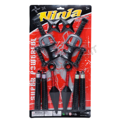 L0810 Игровой набор оружия «Маленький ниндзя», 10 предметов, Ninja, блистер, 52*28*3,5см