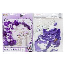 L0818 Воздушные шарики: набор для украшения праздников, «Нежный фиолетовый», 122 шт., 28×38 см, 275 г
