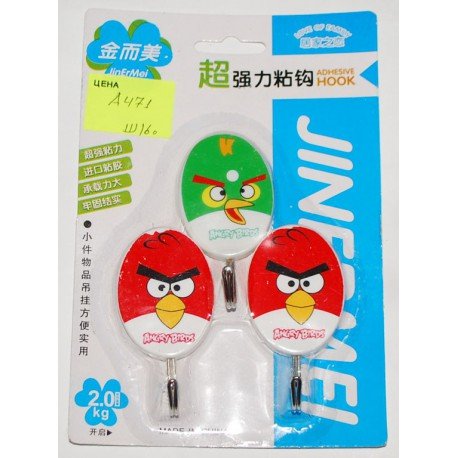 А0471 Вешалки (3 шт.) Angry Birds