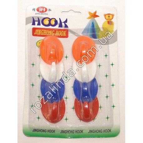 А0641 Вешалки "Hook" 8 шт. на липучке (слеза)